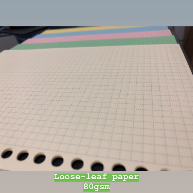Kertas binder loose leaf paper A5 20rings warna garis dot dotted grid