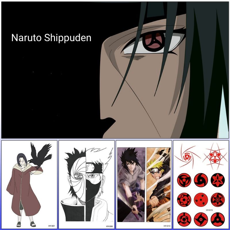 Jual Tato Temporer Naruto Shippuden Tattoo Anime Temporary Tatto
