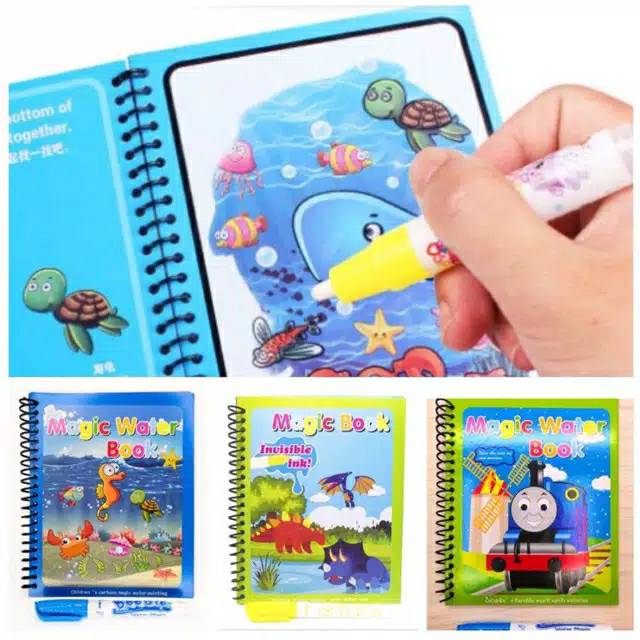 Jual Buku Gambar Magic Water Book Water Drawing Buku Mainan Edukasi Anak | Shopee Indonesia