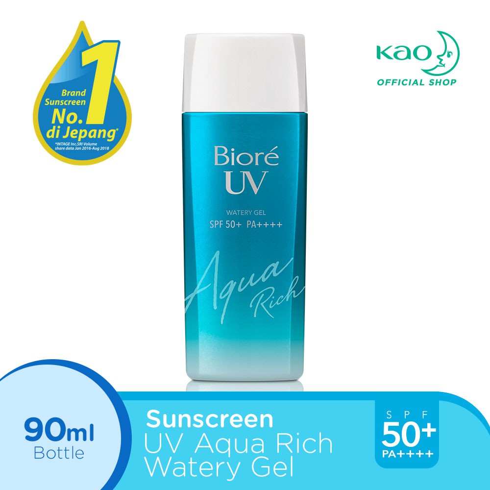 Biore UV Aqua Rich Watery Gel Sunscreen Skin Care SPF 50 PA++++ 90 ml
