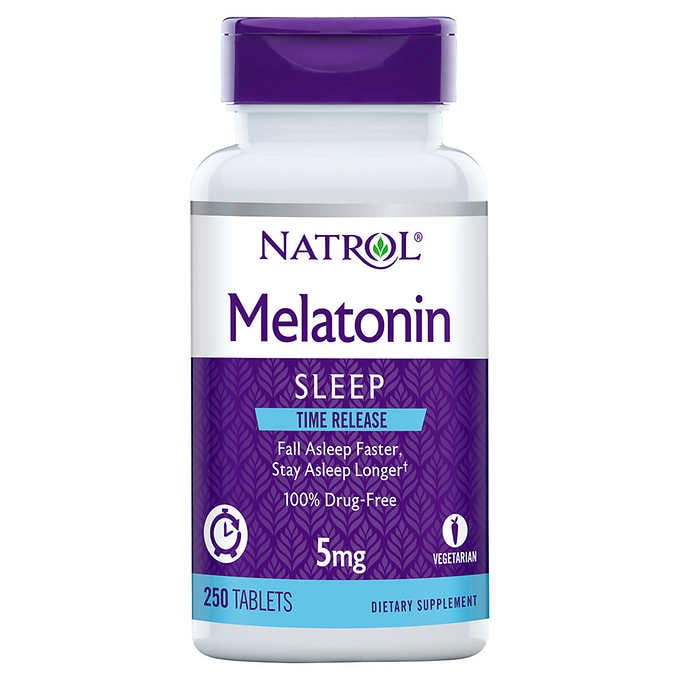 Jual Natrol Melatonin Time Release 5 Mg., 250 Tablets, Helps You Fall Asleep And Stay Asleep. | Shopee Indonesia