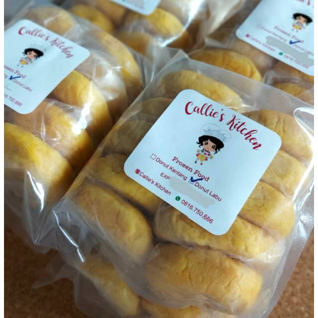 Donat Labu Frozen / Donat Labu Kuning / Pumpkin Donut / Donut Labu