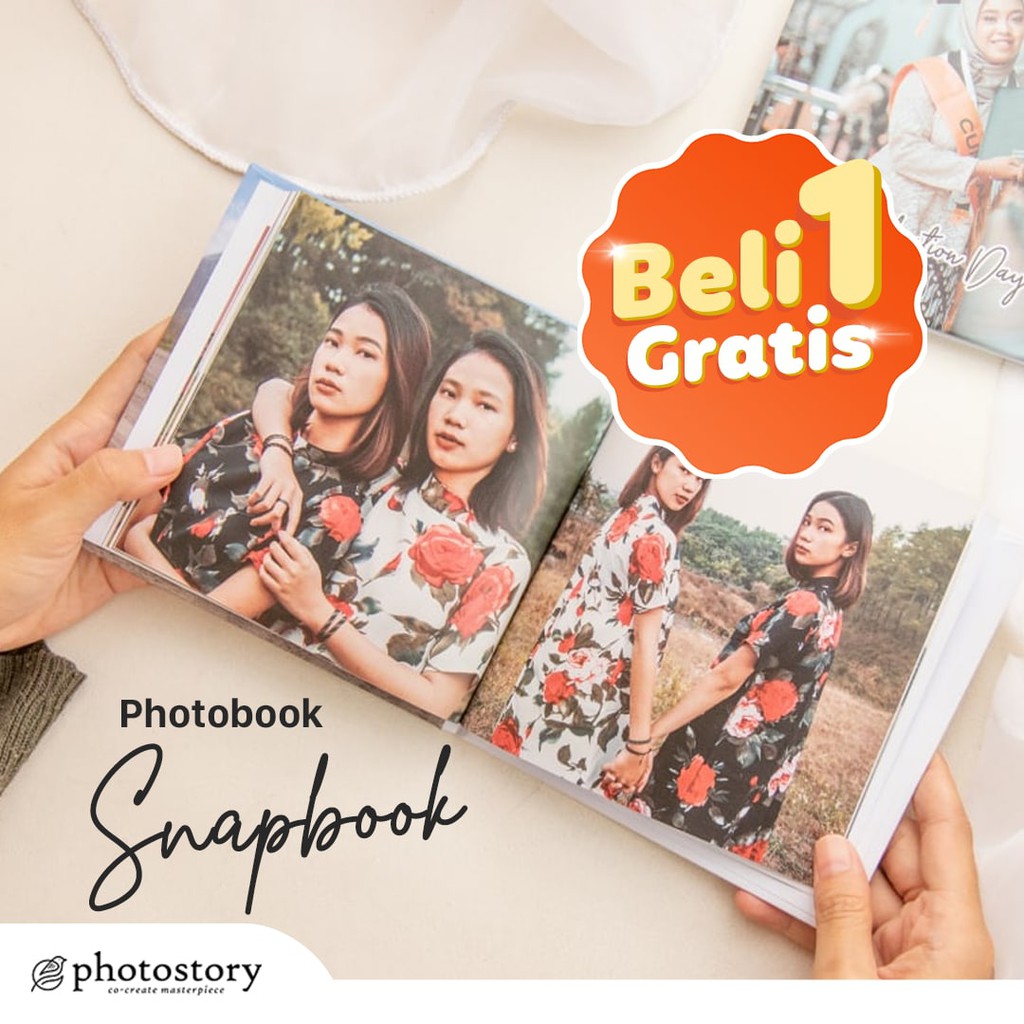 [VOUCHER] Photobook Album Foto Snap book Beli 1 Gratis 1 Cetak foto Photostory Shopee Indonesia