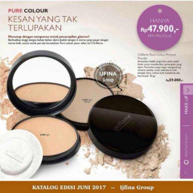 Harga Bedak The One Oriflame bedaki