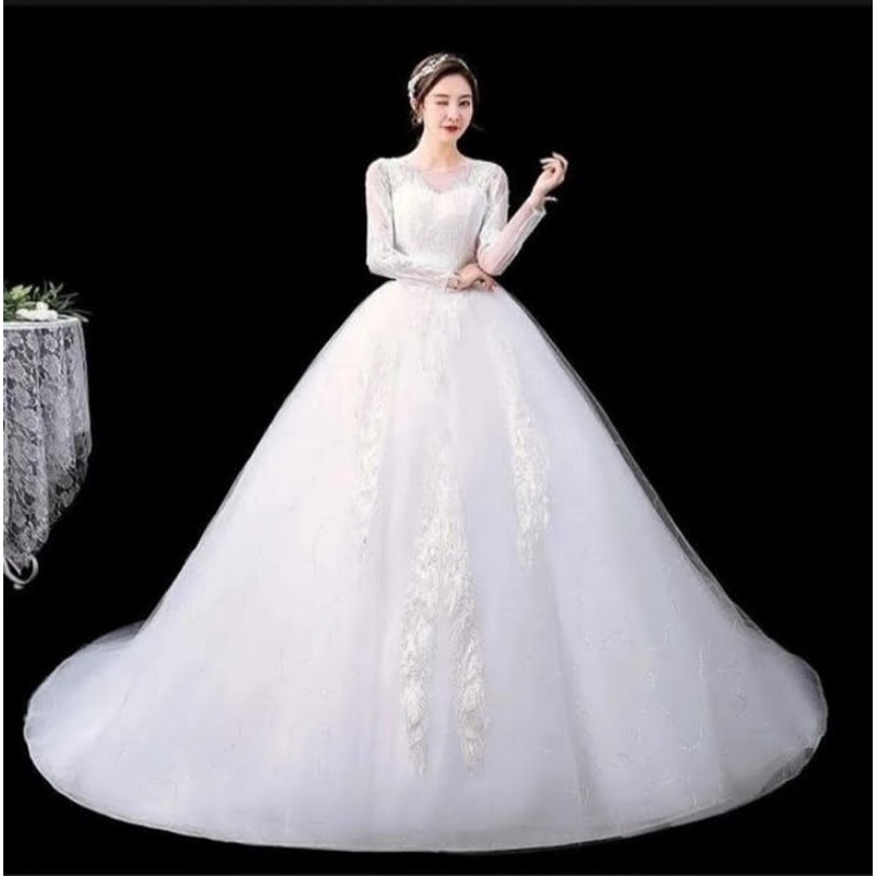 Jual Sewa Gaun pengantin korea / gaun pengantin mewah/ gaun pengantin