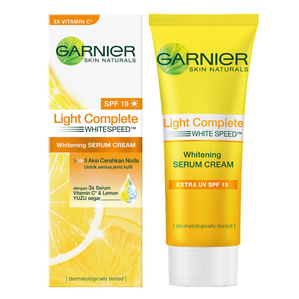 Jual Garnier Light Complete Whitening Serum Cream SPF 19 Yuzu 20ML
