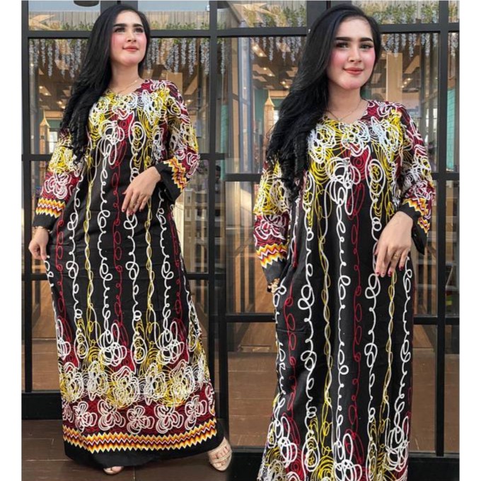 DASTER PANJANG BATIK ESMANUR BUSUI KANCING DEPAN HALUS ADEM MURAH LENGAN PANJANG