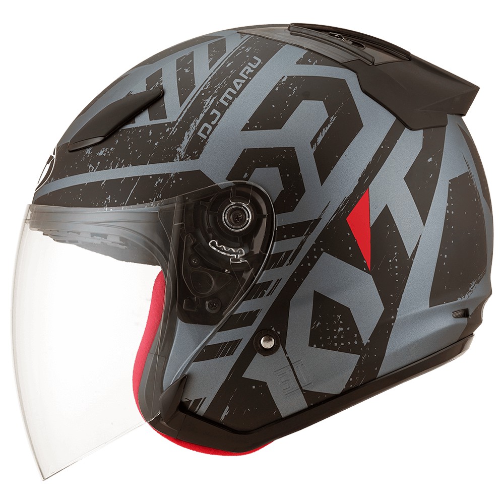 Helm KYT DJ Maru 16 Matt All Grey/Black Shopee Indonesia
