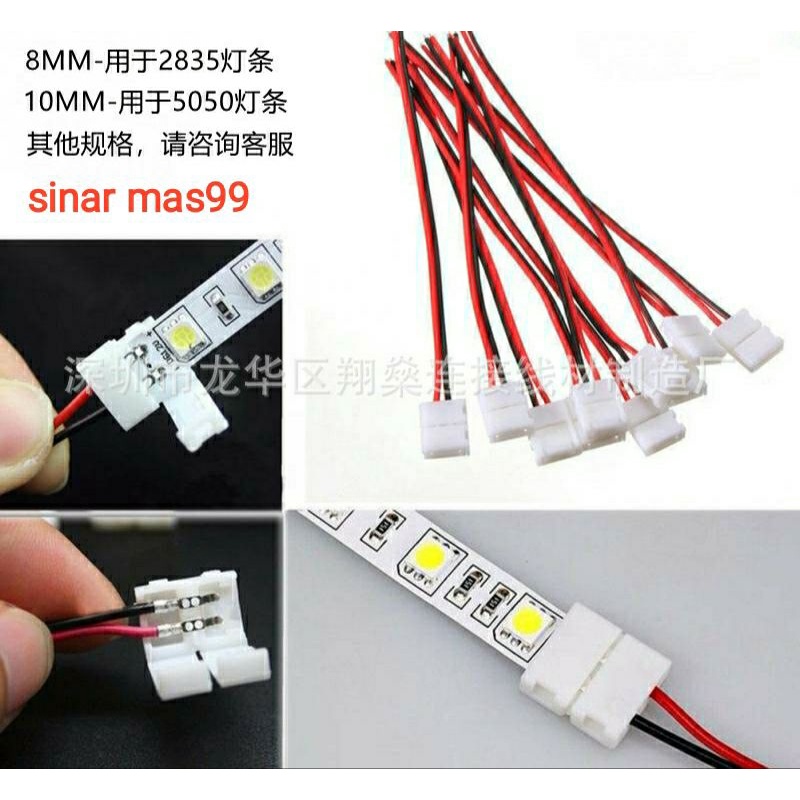 Jual Connector Lampu Led Strip 2835/3528/3038/5050 2Pin Dc | Shopee Indonesia