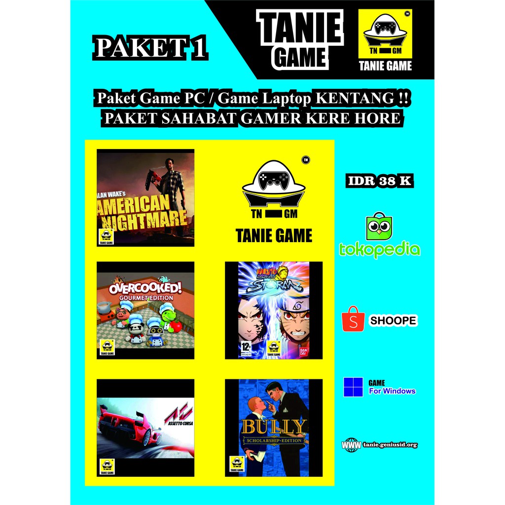 Paket 1 Kentang ( Game PC / Game Laptop ) Shopee Indonesia