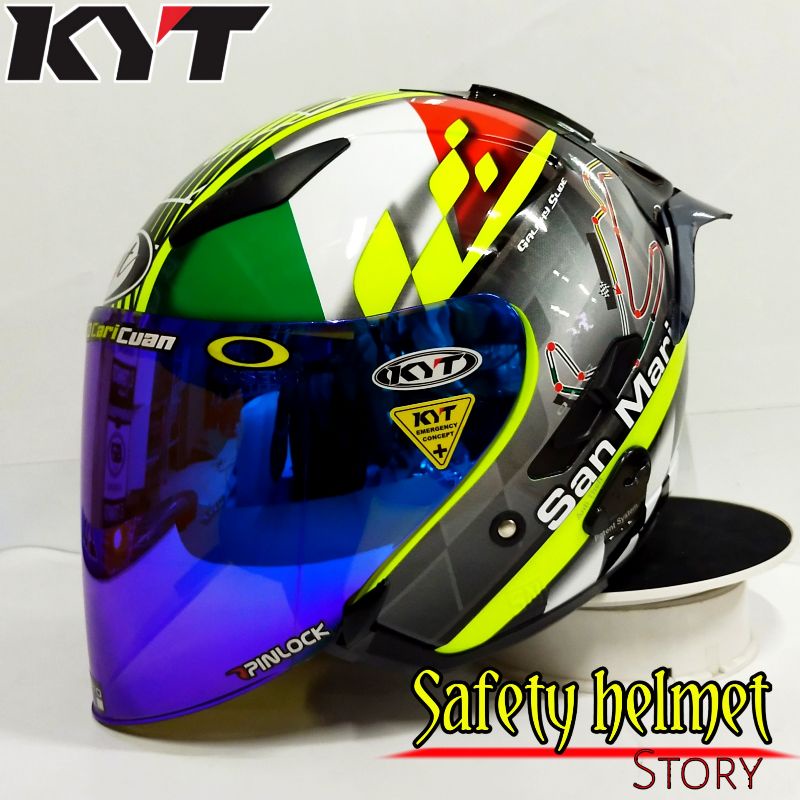 Helm Half Face KYT Galaxy flat R Solid Black Matt/Doft Paket Ganteng