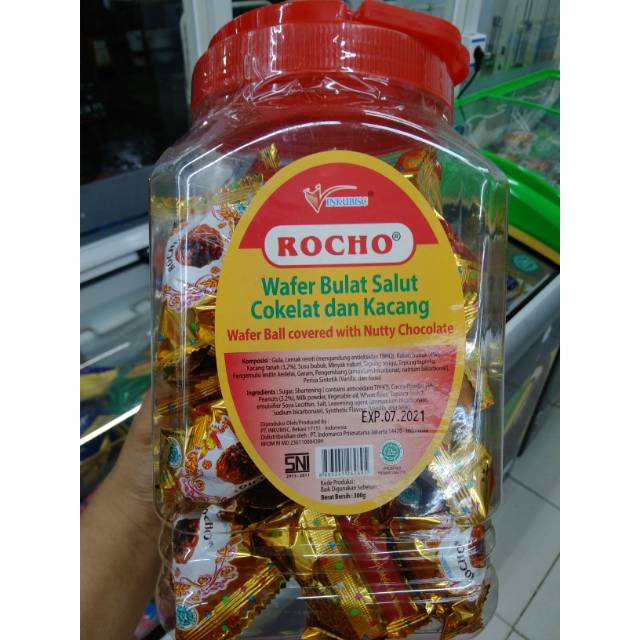 Jual Inkubisc Rocho Isi 50Pcs-300Gr-Wafer Bulat Salut Coklat Kacang-Wafer Ball-Bola Wafer Coklat-Cemilan Enak-Hampers-Lebaran-Idul Fitri-Grosir-Murah | Shopee Indonesia