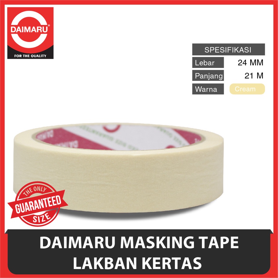 Jual Lakban Kertas / Masking Tape Daimaru 1 inch ( 24 mm x 21 M