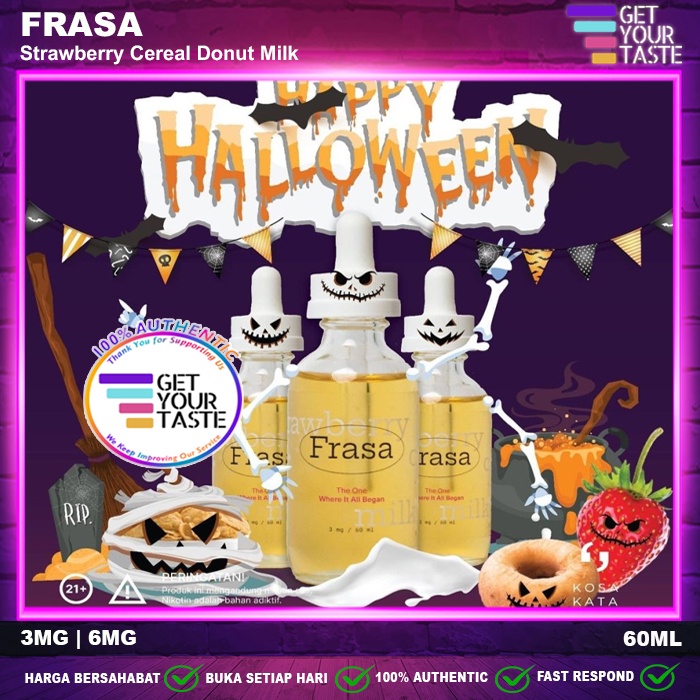 Jual Liquid Frasa Strawberry Cereal Donut Milk 60ML by Kosakata