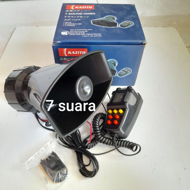 Jual COD klakson TOA 7 suara 12 volt + microphone universal semua motor