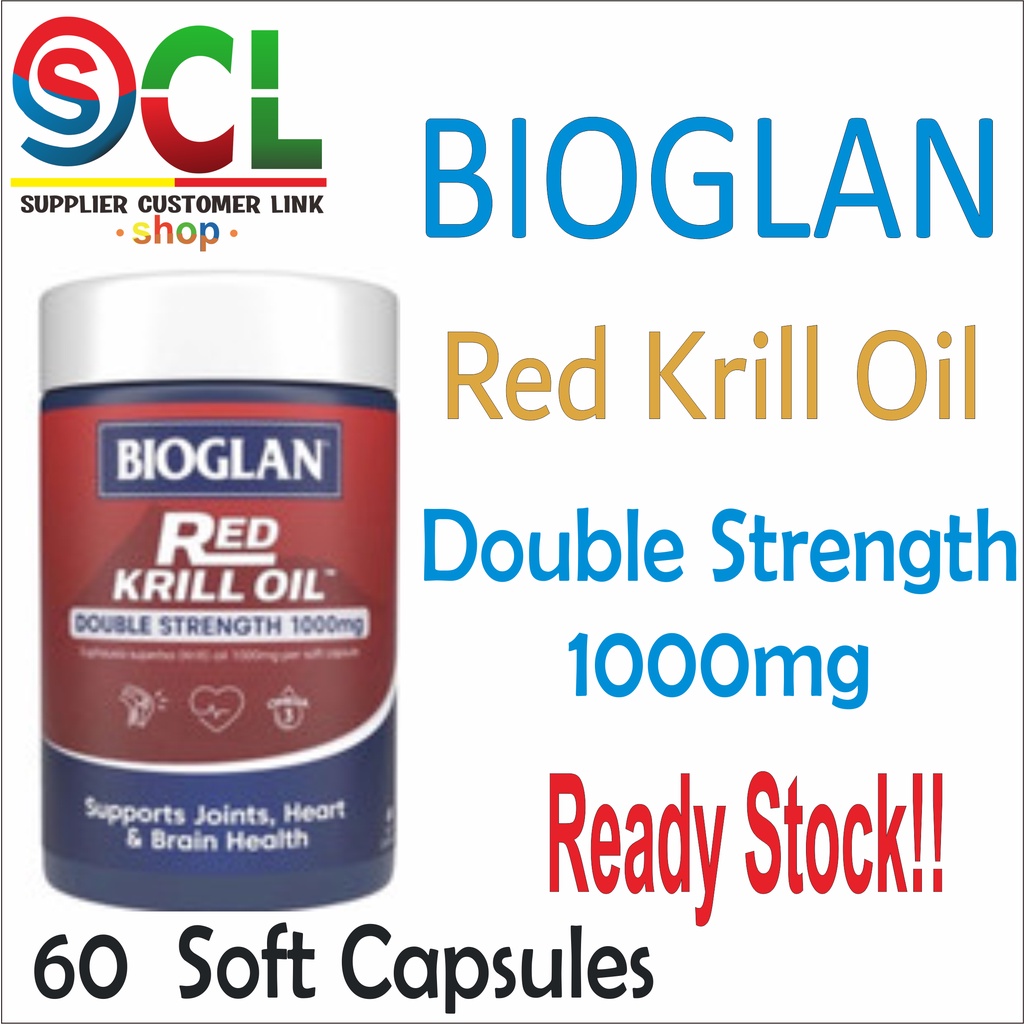 Jual Bioglan Red Krill Oil Double Strength 1000mg 60 Caps Shopee Indonesia