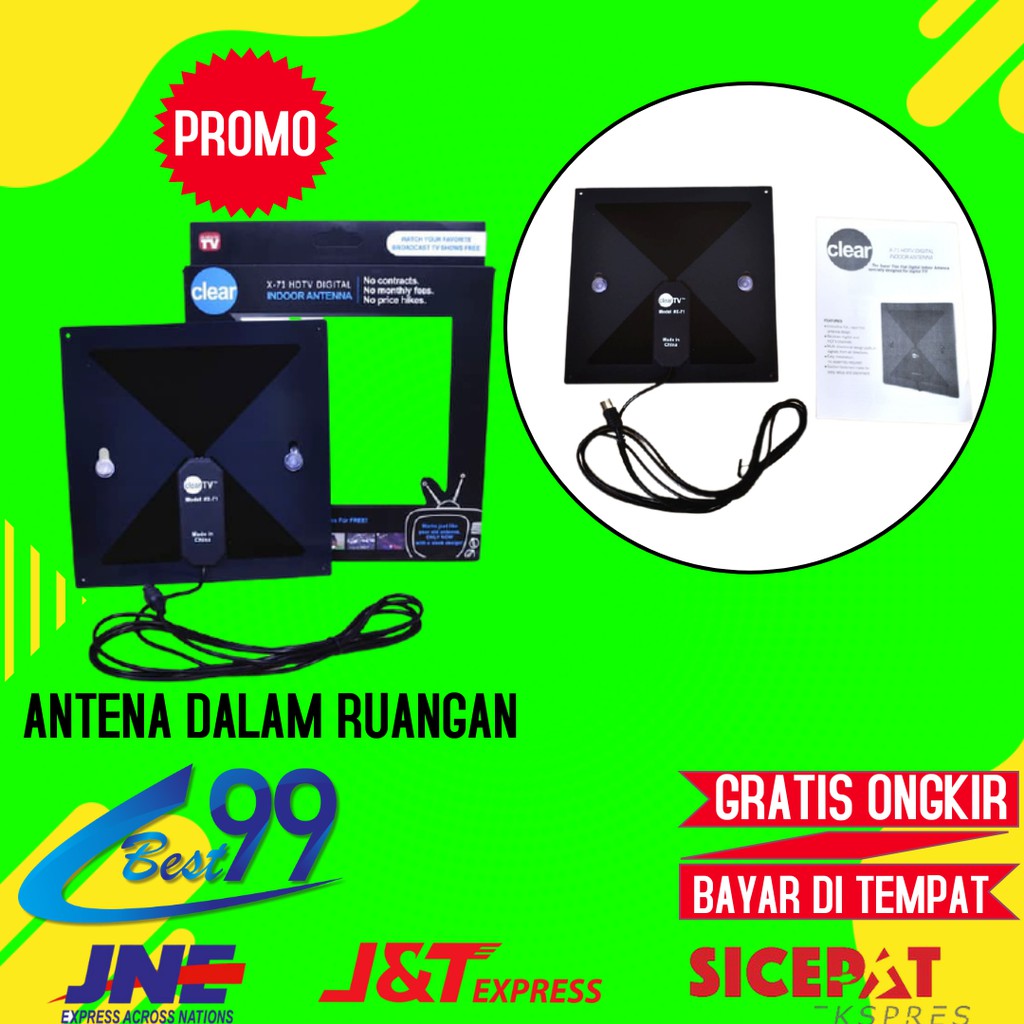 Jual ANTENA PEMANCAR TV DALAM RUANGAN CLEAR TV X 71 HDTV DIGITAL INDOR