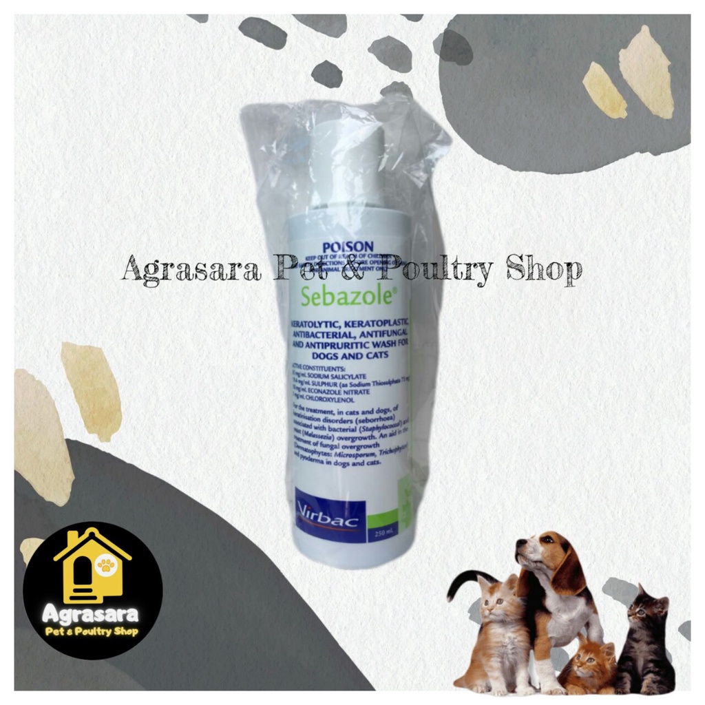 Jual VIRBAC SEBAZOLE SHAMPOO 250ml SHAMPOO ANTI JAMUR ANTI BAKTERI