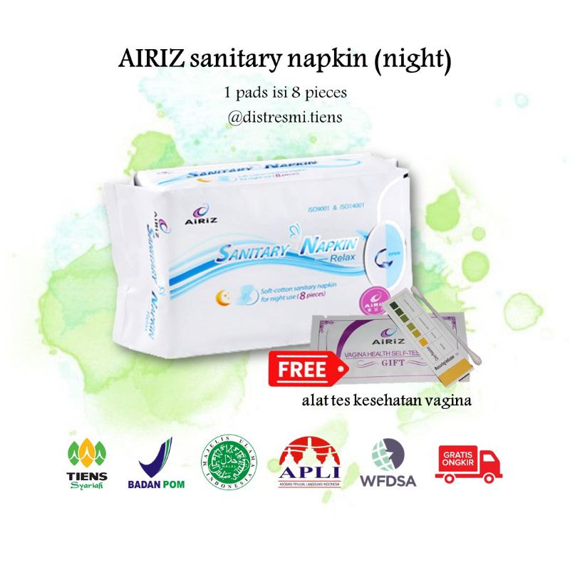 Jual Tiens Airiz Sanitary Napkin (Night Use) Pembalut Kesehatan