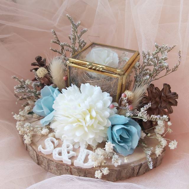 Wedding ring box mahar seserahan kotak cincin nikah unik terarium