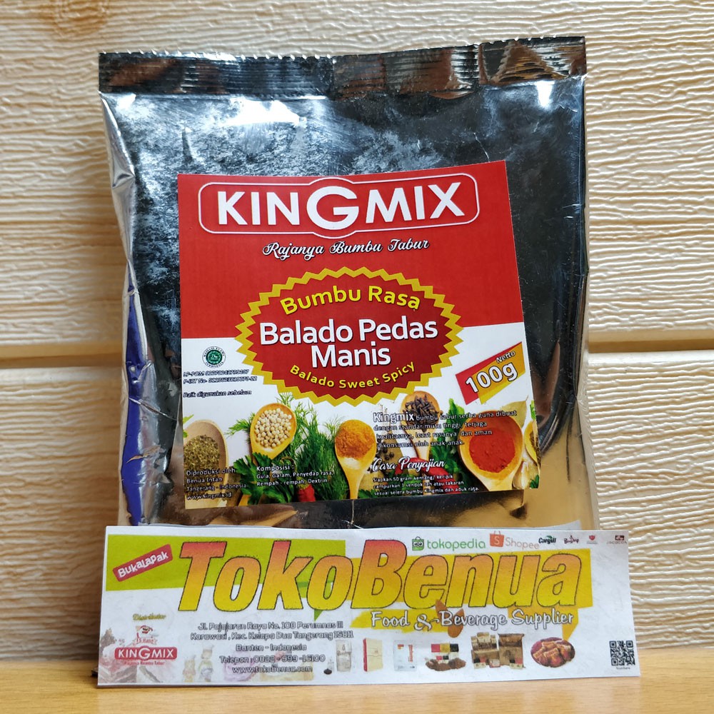 Bumbu Tabur Rasa Balado pedas manis Kingmix HI 100gr Shopee Indonesia