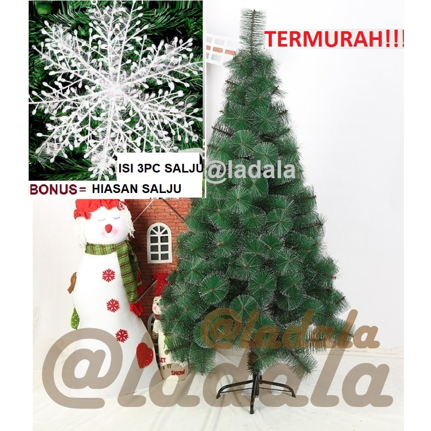 90cm Pohon Natal Hijau Salju putih 3 Feet Murah 3S emas