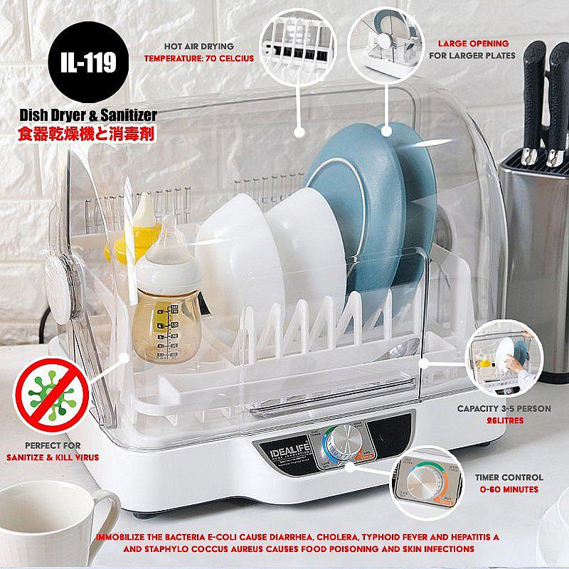 Idealife Dish Dryer Sterilizer Alat Steril Piring Botol Serbaguna IL