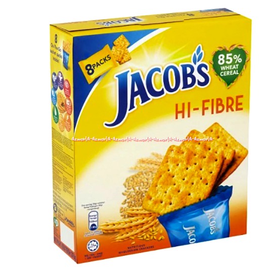 Jual Jacob's HiFibre Wholegrain Crackers 8pcs Wheat Kraker Gandum On
