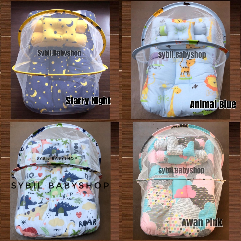Kasur Kelambu Bayi Set Bantal Guling PREMIUM / Kasur Lipat