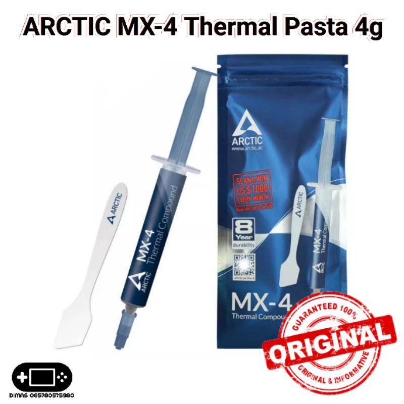 Jual Arctic Mx-4 Thermal Pasta 4G Pc Laptop Vga Cpu Ic Mx4 Grease Paste Compound 4 Gram Indonesia|Shopee Indonesia