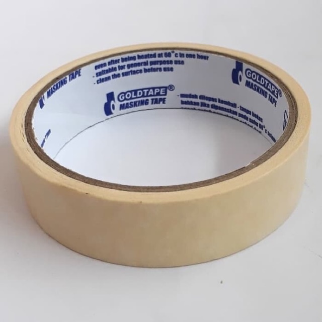 Lakban kertas 24mm / masking tape 24mm Goldtape Shopee Indonesia