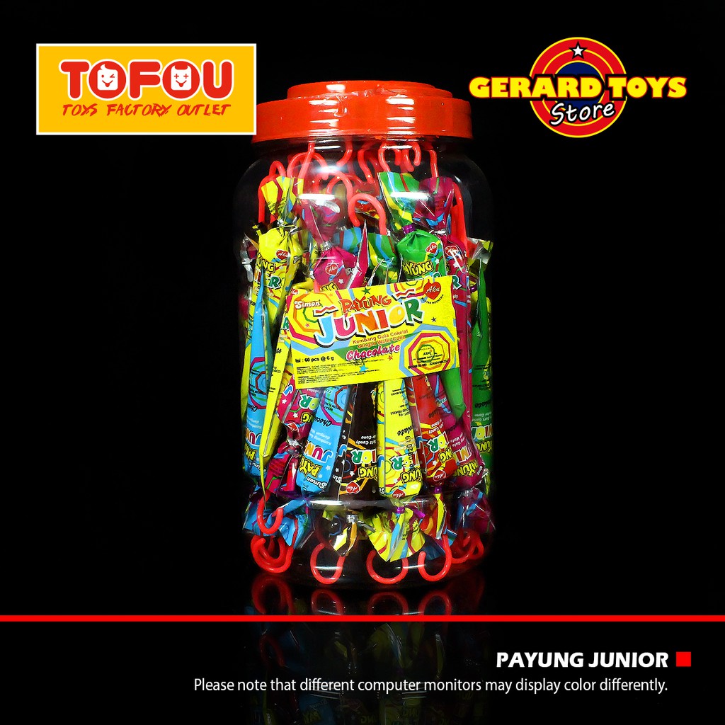 Jual Permen Cokelat Payung Junior Chocolate Toples Isi 60Pcs Murah Banget | Shopee Indonesia