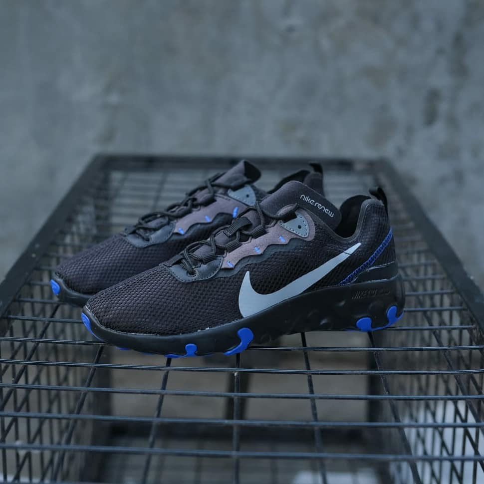 Jual Nike Renew Element 55 Black Silver Tivoli Blue | Shopee Indonesia