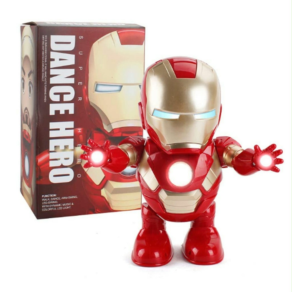 Jual Dance Robot Super Hero Iron Man Mainan Anak Robot Dancing | Shopee Indonesia
