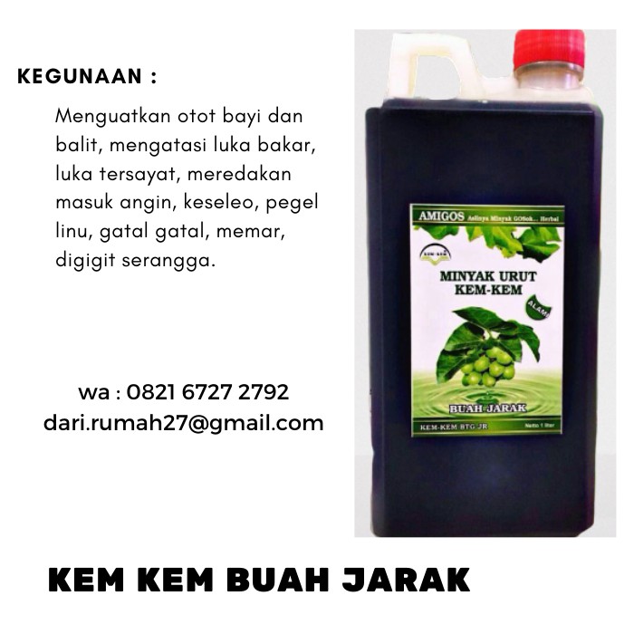 MINYAK KEM KEM BUAH JARAK 1 LITER | Shopee Indonesia