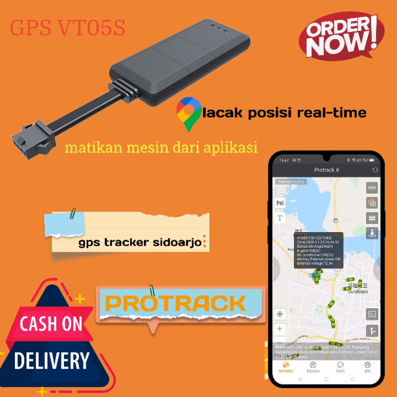 Jual gps tracker protrack VT05S free aplikasi protrack 1 tahun Shopee Indonesia