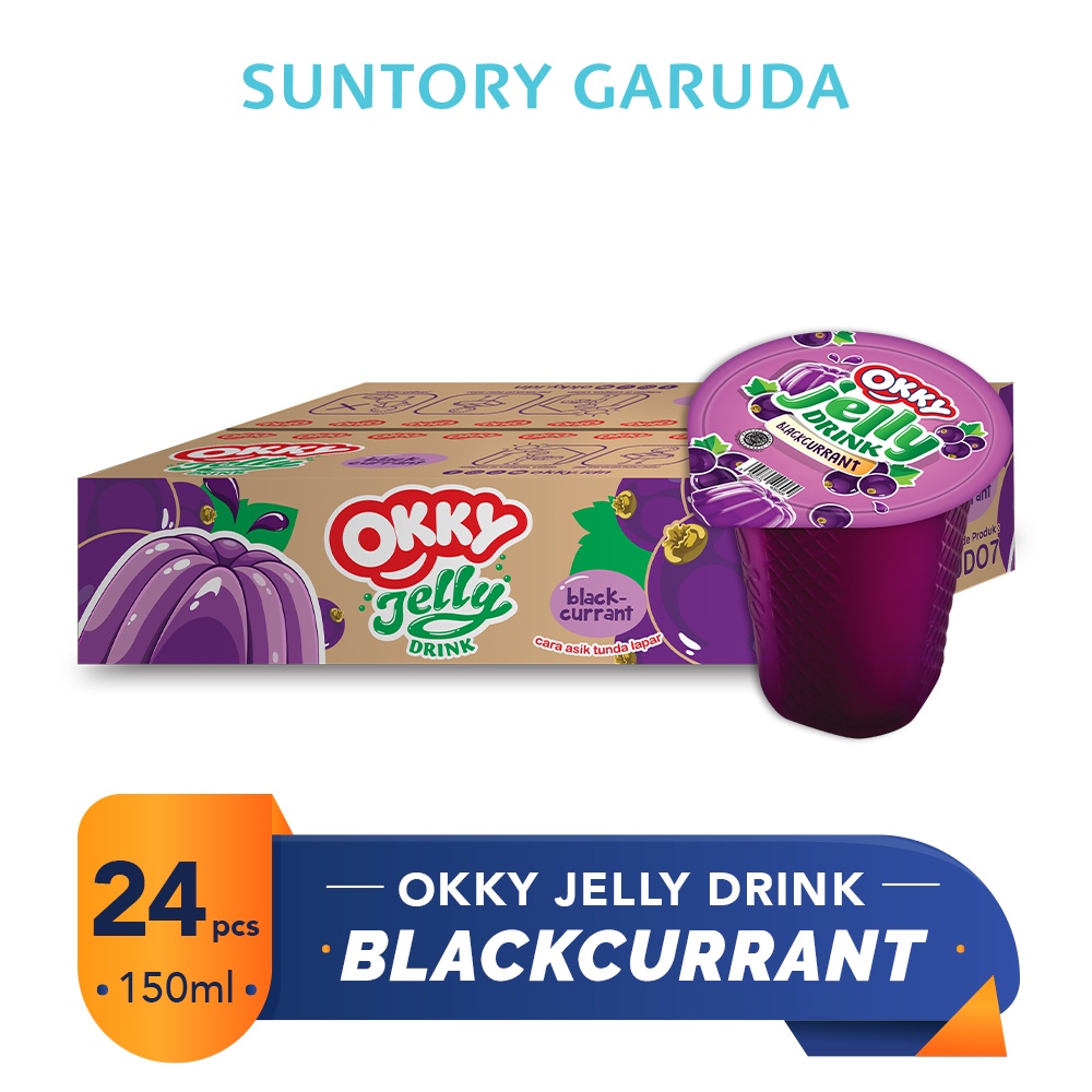 Jual Okky Jelly Drink Blackcurrant Cup 150ml Shopee Indonesia