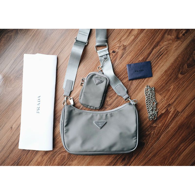 Prada Multi Pochette Bag Nylon Jacket IUCN Water