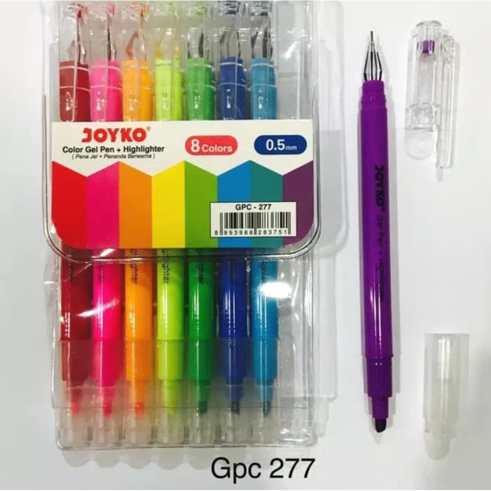 Joyko Color Gel Pen + Highlighter GPC 277 Shopee Indonesia