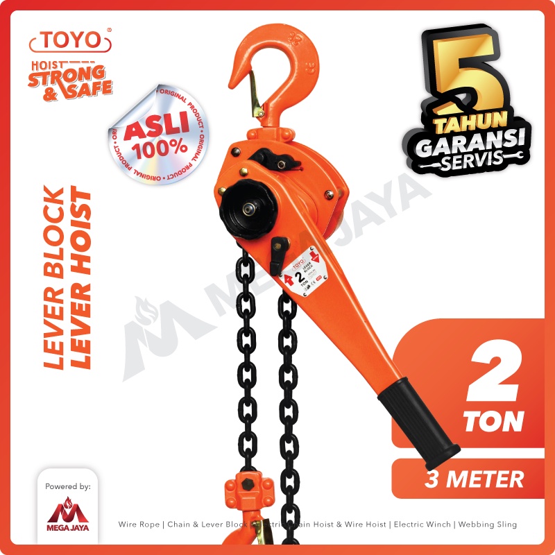 Jual TOYO Lever Block / Lever Hoist 2 Ton x 3 Meter Shopee Indonesia