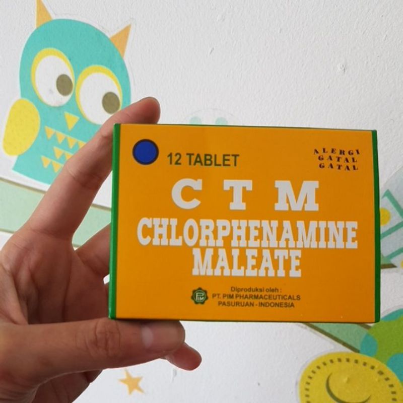 Jual CTM chlorpheniramine maleate untuk alergi, dus 12 tablet Shopee