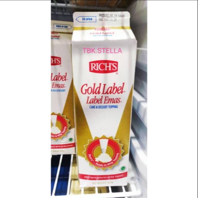 Jual RICH GOLD LABEL WHIPPING CREAM 907 GR Shopee Indonesia