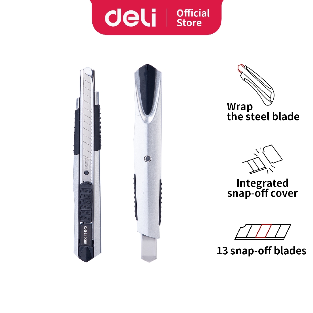 Jual Deli Cutter dengan pisau baja SK5 dan sistem kunci otomatis untuk