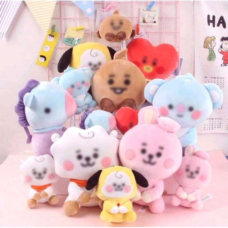 Boneka BT21 BTS Sitting Karakter Lucu Unofficial Murah Shopee Indonesia