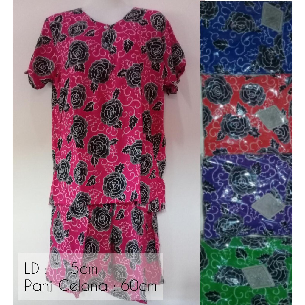 Setelan Kulot Jumbo Fenita Baju Tidur Batik Rayon Shopee Indonesia
