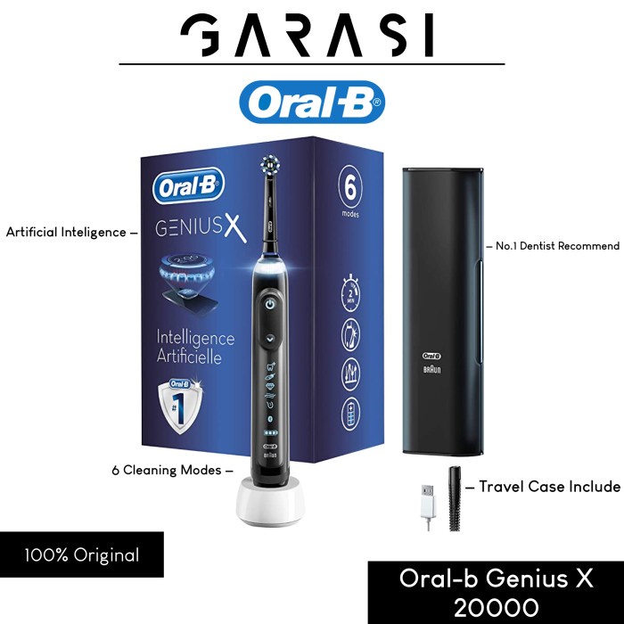Jual Oral B Genius X 20000 N Electric Toothbrush With Ai Newest Model - Hitam 064 | Shopee Indonesia