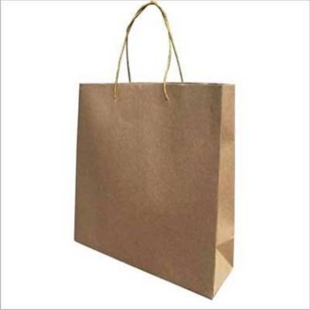 Jual Paper Bag Karton Coklat Tebal Polos Bahan Karton Coklat / Goodiebag Polos Coklat 36 Cm | Shopee Indonesia
