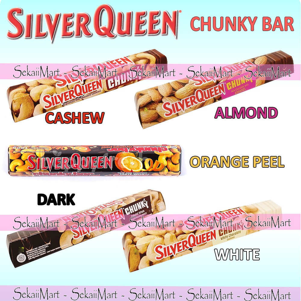 Jual Silverqueen Chunky Bar Chocolate All Variant - Silver Queen Chunkybar Cokelat Batang Semua Rasa | Shopee Indonesia
