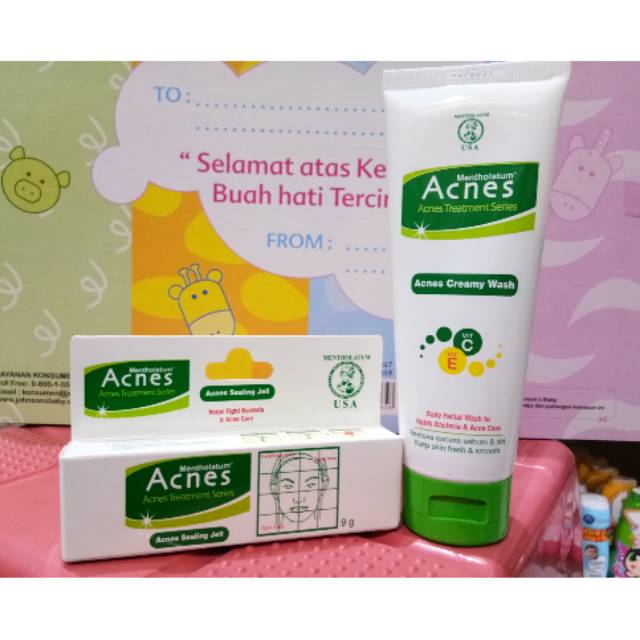 Paket jerawat acnes creamy wash 100 ml dan acnes gel 9 g Shopee Indonesia