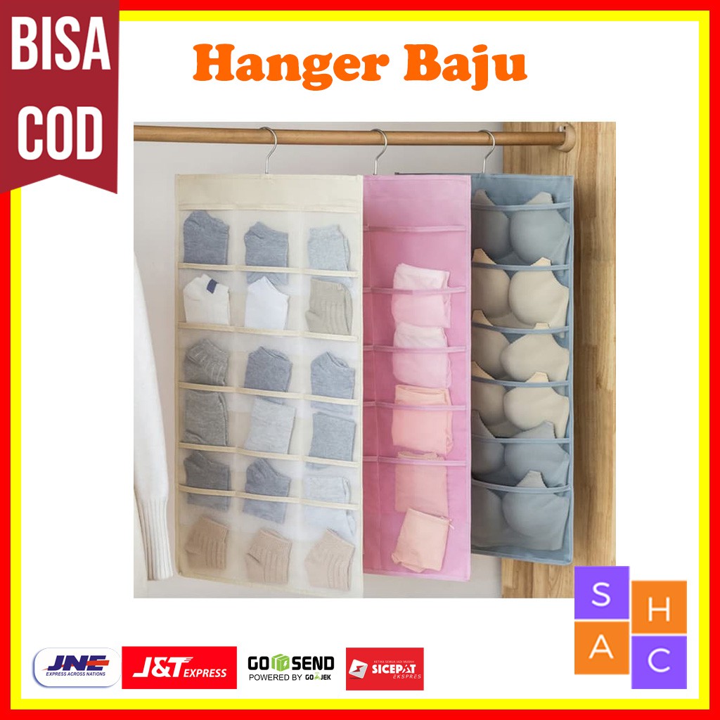 Tempat Penyimpanan Hanger Baju Tempat Pakaian Hanging Underwear Pouch